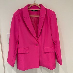 Neon Pink Missguided Boyfriend Blazer Size 4